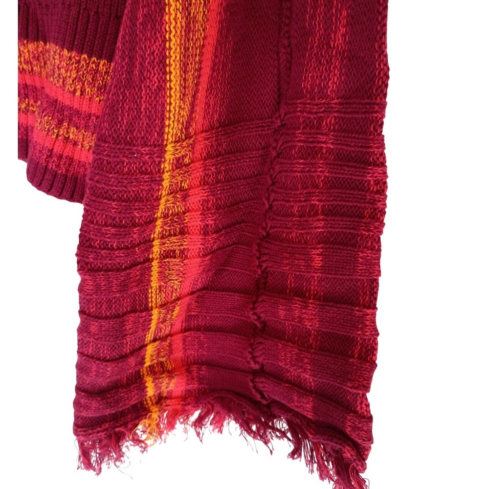 Free People Womens‎ Sweater Sz XS Red Striped Cropped Turtleneck Bell Sleeves - Picture 8 of 12